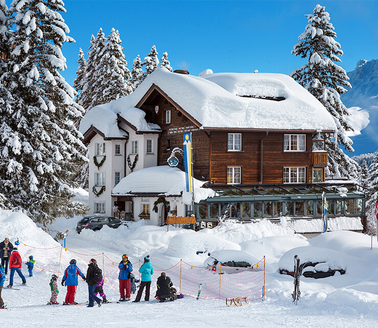 Arlenwald Hotel Arosa mountain view